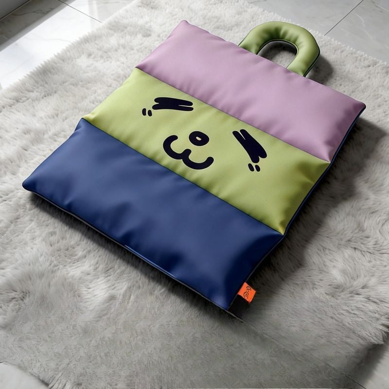 Cozy Orthopedic Colorful Emoji Dog Mat 🐾