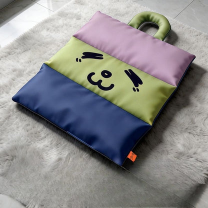 Cozy Orthopedic Colorful Emoji Dog Mat 🐾