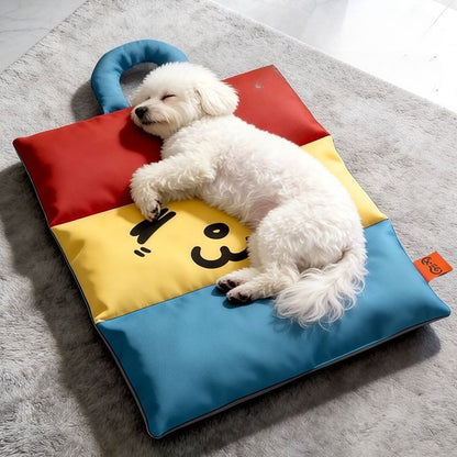 Cozy Orthopedic Colorful Emoji Dog Mat 🐾