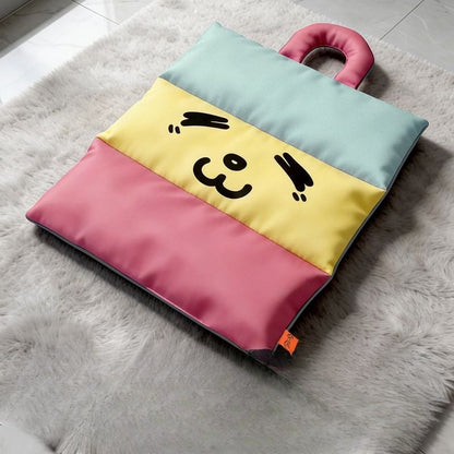 Cozy Orthopedic Colorful Emoji Dog Mat 🐾
