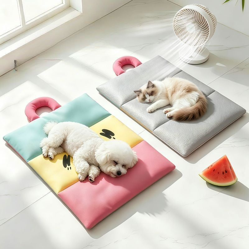Cozy Orthopedic Colorful Emoji Dog Mat 🐾